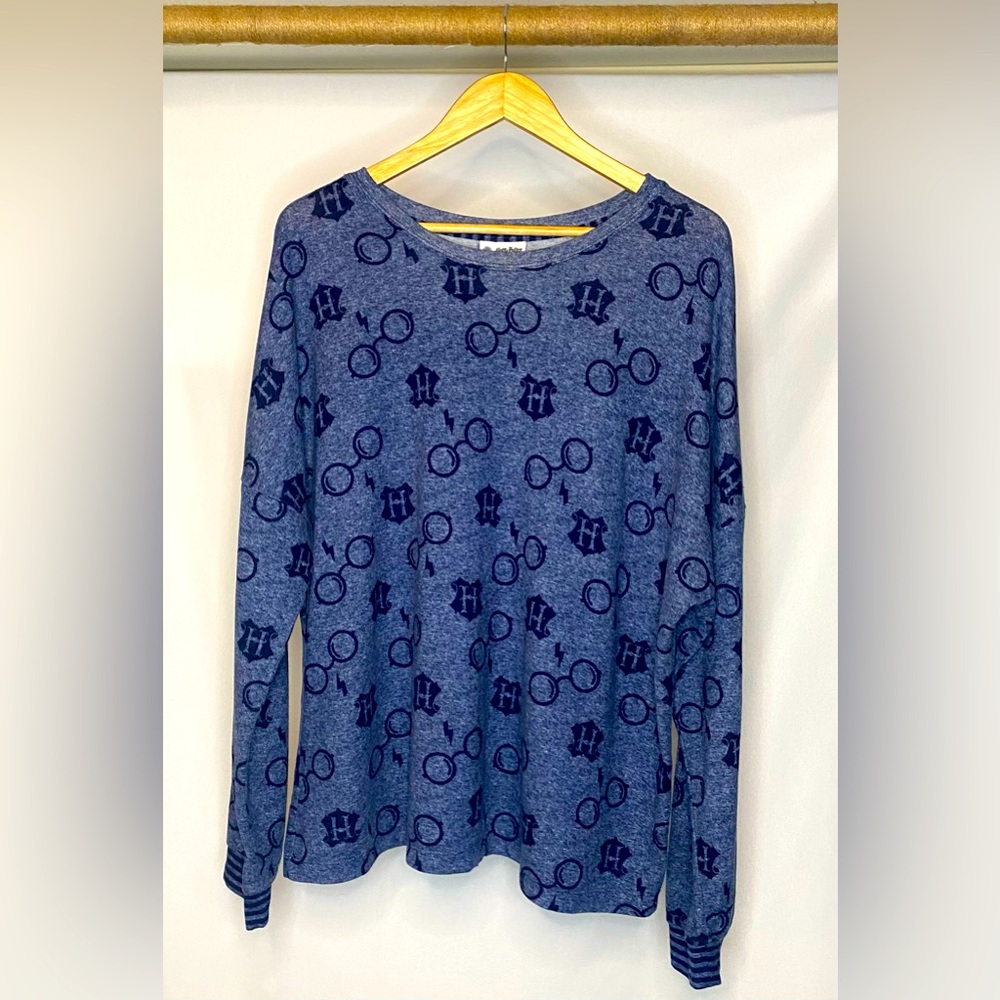 Wizarding World of Harry Potter Long Sleeve Blue Sweater, Size XXL